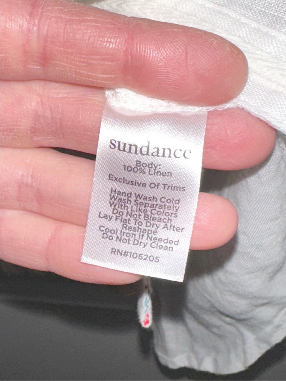 Sundance White 100% Linen Sleeveless Top Snap Buttons - Picture 8 of 8